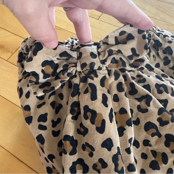 Leopard Print Skirt Carters corduroy with bow lined toddler size 3T - Picture 5 of 7